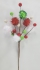 Christmas Red, White and Green Glittered Pom Pom and Berry Pick, 11 Inch (Lot Of 4 Picks) SALE ITEM